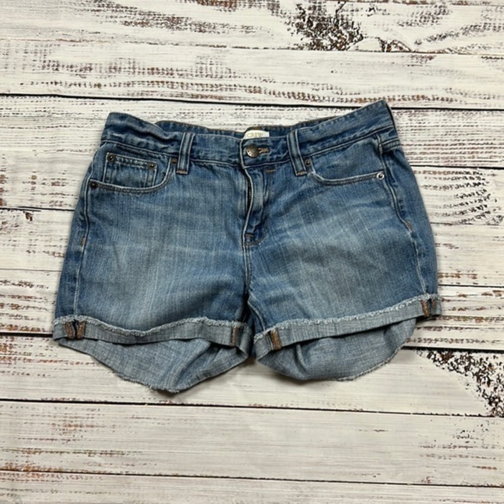 J crew rolled cuff denim shorts‎ size 25